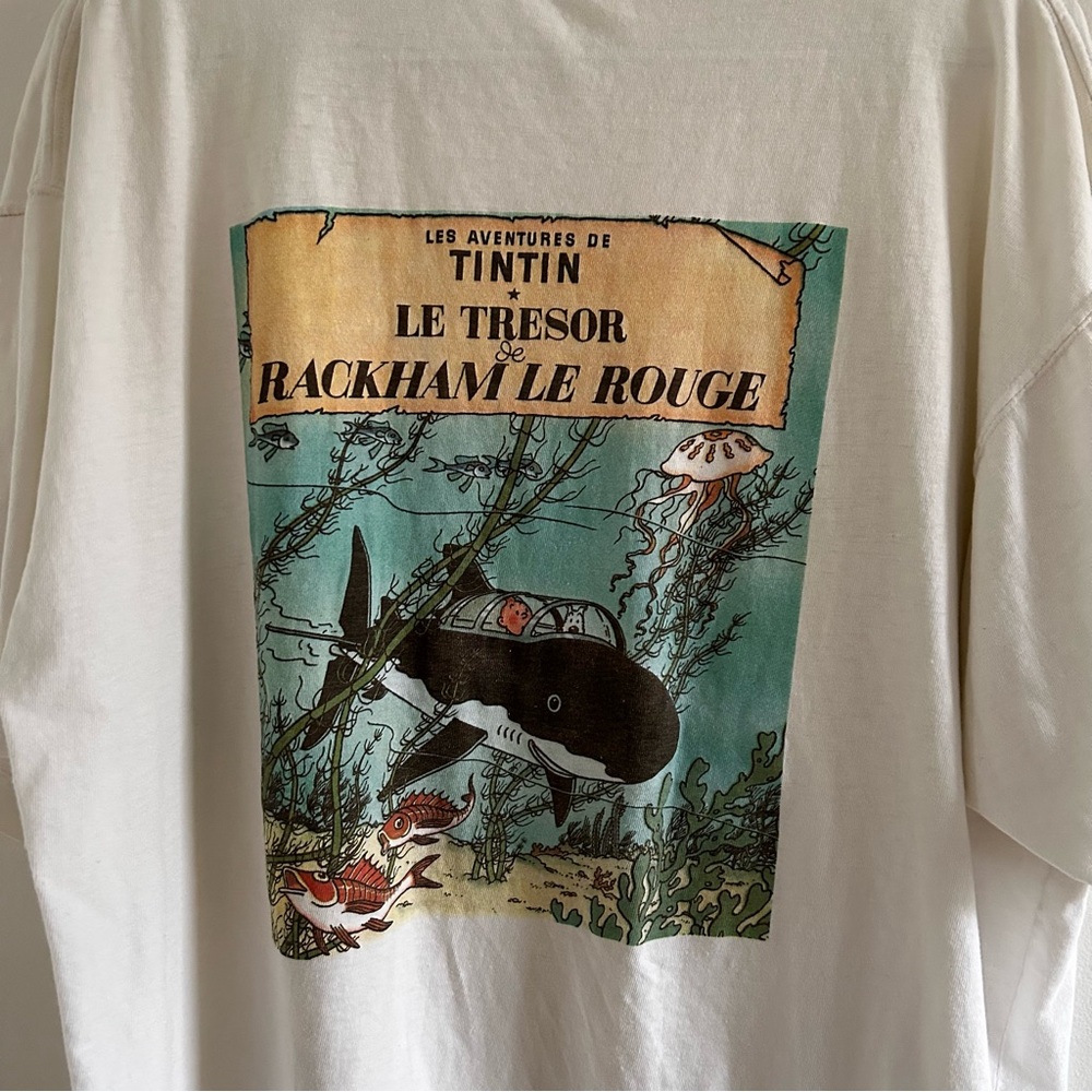 Vintage Tintin Graphic T shirt Rackham Le Rouge 90’s - Picture 2 of 7